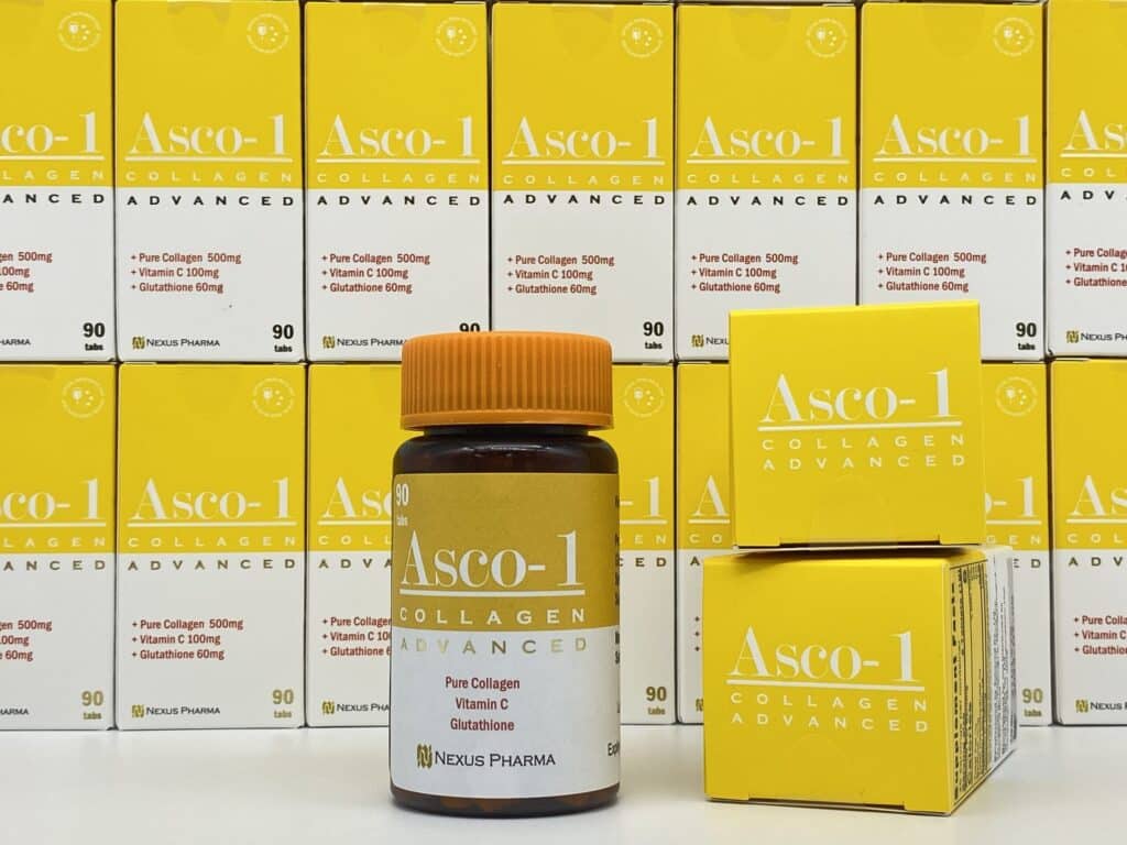 Asco-1 Collagen Advanced Bottle with boxes