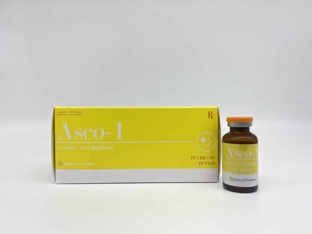 Asco-1 drip box and ampoule