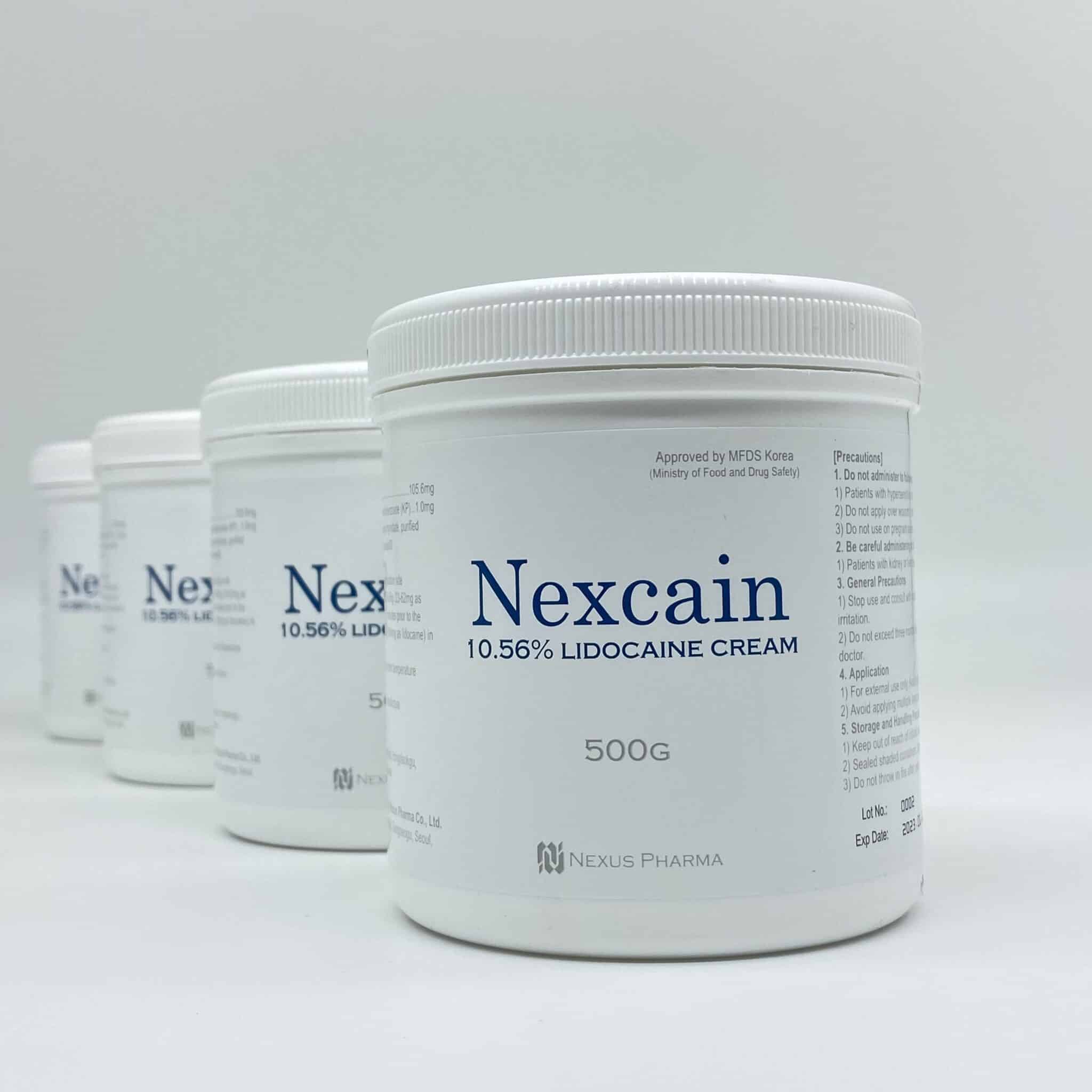 Nexcain numbing cream jars